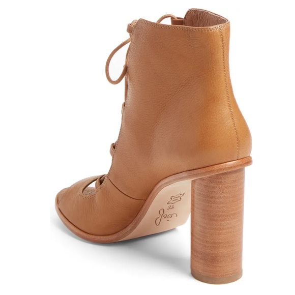 Joie Cordelia Lace-Up Sandal Heel Tan Brown Size 39.5 9.5 - Picture 10 of 11